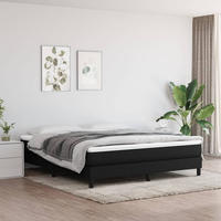 vidaXL Boxspringbettgestell Schwarz 160x200 cm Stoff