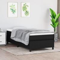 vidaXL Boxspringbettgestell Schwarz 90x200 cm Stoff
