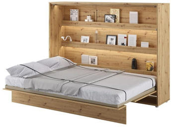 Meblini Bed Concept BC-04 140x200cm horizontal artisan-eiche