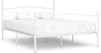 Bettgestell Mit Lattenrost Wei&szlig; Metall 180 &times; 200 Cm Vidaxl