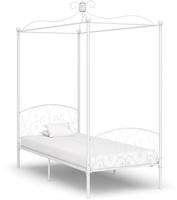 vidaXL Himmelbett-Gestell Wei&szlig; Metall 100 x 200 cm