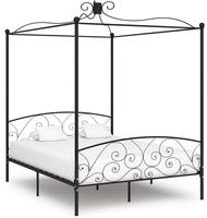 Himmelbett-gestell Schwarz Metall 180 X 200 Cm Vidaxl