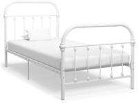 Bettgestell Wei&szlig; Metall 100 &times; 200 Cm Vidaxl