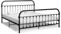 vidaXL Bettgestell Schwarz Metall 180&times;200 cm