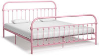 vidaXL Bettgestell Rosa Metall 180x200 cm