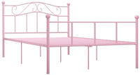vidaXL Bettgestell Rosa Metall 140&times;200 cm