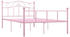 vidaXL Bettgestell rosa Metall 140x200cm (284540)