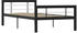 vidaXL Bettgestell schwarz / weiß Metall 90x200cm (2845)