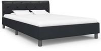 vidaXL Bettgestell Schwarz Kunstleder 120 x 200 cm