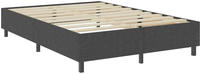 vidaXL Boxspring-Bettgestell Grau Stoff 140x200 cm