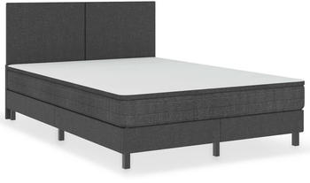 vidaXL Boxspringbett dunkelgrau Stoff 180x200cm (3054710)
