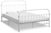 Bettgestell Wei&szlig; Metall 160&times;200 Cm Vidaxl