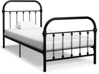 vidaXL Bettgestell Schwarz Metall 90&times;200 cm