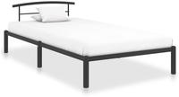 vidaXL Bettgestell Schwarz Metall 90x200 cm