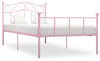vidaXL Bettgestell Rosa Metall 90&times;200 cm