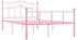 vidaXL Bettgestell rosa Metall 160x200cm (284541)