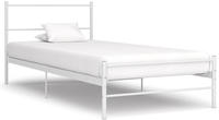 vidaXL Bettgestell Wei&szlig; Metall 100 &times; 200 cm