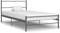 vidaXL Bettgestell Grau Metall 90&times;200 cm