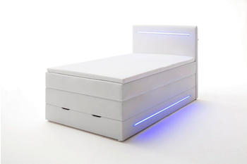 Meise Möbel Lights 140x200 mit Bettkasten Bonnell-Federkernmatratze H3 weiß