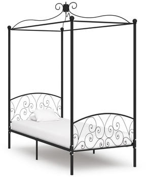vidaXL Himmelbett-Gestell schwarz Metall 100x200cm (284475)
