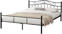 Metallbett Florenz 140x200 cm Schwarz [en.casa]