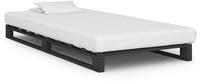 vidaXL Palettenbett Grau Massivholz Kiefer 90&times;200 cm