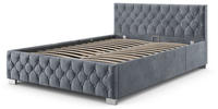 Polsterbett Nizza - Bettgestell Mit Lattenrost, Stauraum & Led Beleuchtung - Bett Mit