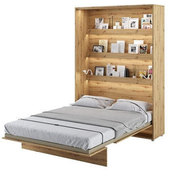 Meblini Bed Concept BC-01 140x200cm vertikal artisan-eiche