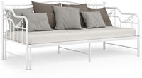 Ausziehsofa Bettgestell Wei&szlig; Metall 90x200 Cm Vidaxl