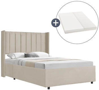 Juskys Savona 140x200cm mit Matratze beige