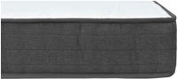 vidaXL Boxspringbett Dunkelgrau Stoff 160x200 cm