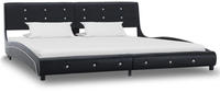vidaXL Bett mit Matratze schwarz Kunstleder 180x200cm 277578