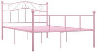 vidaXL Bettgestell Rosa Metall 120x200 cm