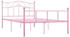 vidaXL Bettgestell rosa Metall 120x200cm (284539)