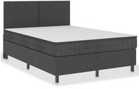 vidaXL Boxspring-Bettgestell Grau Stoff 160x200 cm