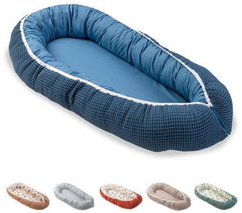 Ullenboom Babynest waffelpiqué blau
