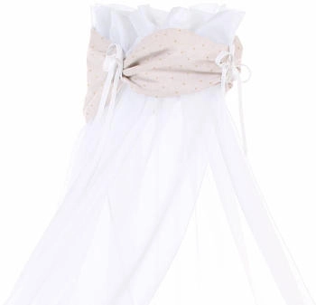 Babybay Himmel Organic Cotton mit Schleife alle Modelle beige Glitzerpunkte gold (100360) Babybay Himmel Organic Cotton mit Schleife alle Modelle beige Glitzerpunkte gold (100360)
