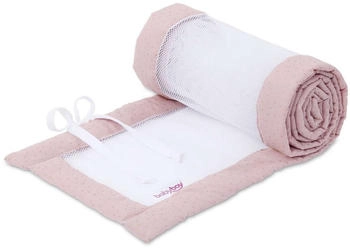 Babybay Nestchen Mesh Royal für Modell Boxspring XXL rosé Glitzerpunkte gold (168911)