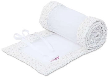 Babybay Nestchen Mesh für Modell Boxspring XXL weiß Glitzersterne silber (168906)