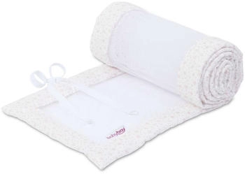 Babybay Nestchen Mesh für Modell Original weiß Glitzersterne rosé (100909)