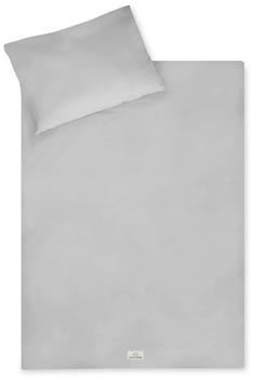 Julius Zöllner Bettwäsche 80x80cm - Baumwolle uni light grey