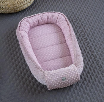 Loolay Babynestchen Minky Solo 1 tlg. Mini Punkte Rosa