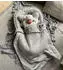 Loolay Babynestchen Minky + Kissen, Decke & Matratze 5 tlg. Set Sterne Grau