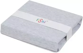 tiSsi Maxi Boxspring Spannbettlaken 90x50cm, grau