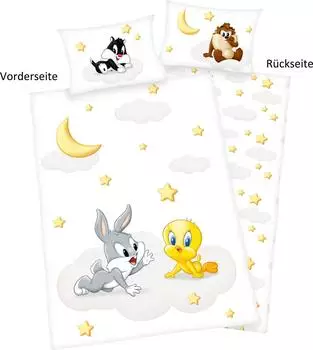 Herding Looney Tunes Babybettw&auml;sche-Set, Renforc&eacute;, 100% Baumwolle, 100x135cm + 60x40cm (2414201063412)