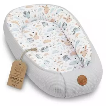 Totsy Baby Baby Nest 50x90cm, Kokon, Baumwolle Waffel, Teddybären (KOK339_MIS_50X90)