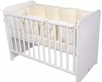 Lorelli UNI Babybett-Nestchen 4-teilig, 120x60cm, 100% Baumwolle, beige (20830070003)