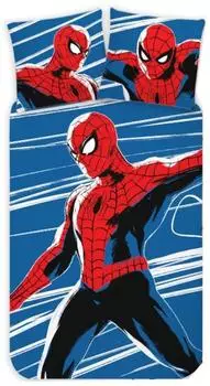 BrandMac Spiderman Kinderbett-Bettwäsche-Set 100x135cm + Kissenbezug 40x60cm, 100% Baumwolle, nachtleuchtend (1029354)