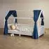 Idimex Betthimmel NENA Musselin 2er Set, 100% Baumwolle, dunkelblau