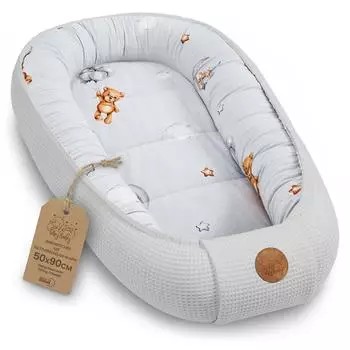 Totsy Baby Babynest Kokon 90x50cm zweiseitig Teddybären (KOK337_MIS_50X90)